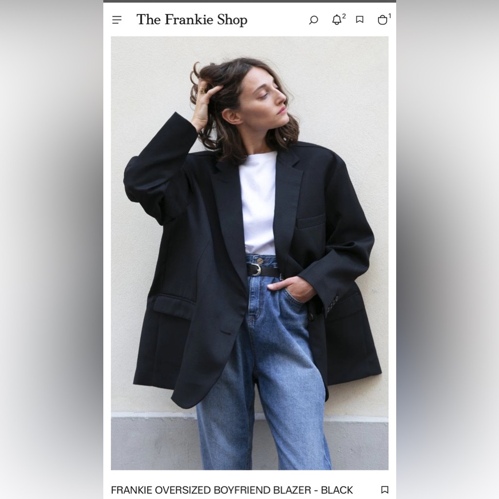 The Frankie Shop “Frankie” oversized blazer black one size NWT